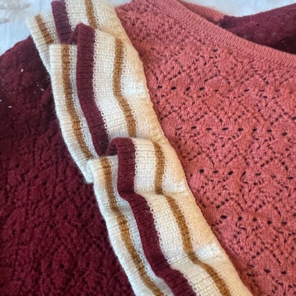 Sezane Mael La Maille Ruffle V Long Sleeve Sweater - Picture 6 of 6